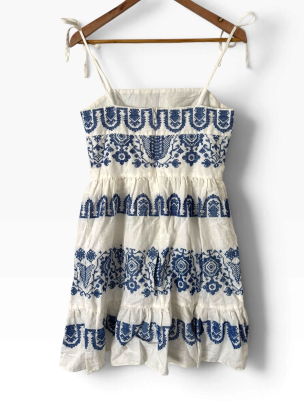 Milly Embroidered Mini Dress - Size 6 - Picture 3 of 4
